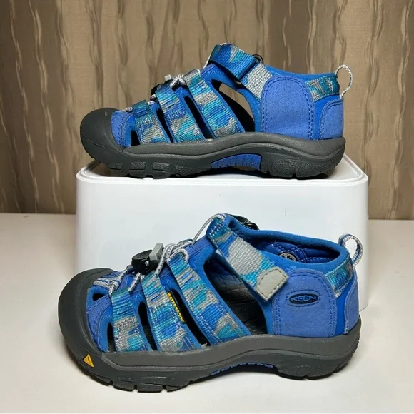 Keen Newport H2 Toddler Boy 12 Closed Toe Blue Gray Camo Black Waterproof - Picture 2 of 14